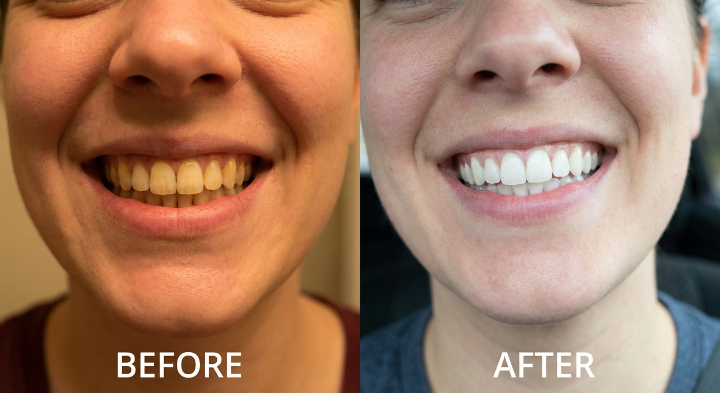 Meansmile Professional Whitening Strips with Coconut Oil & No Mess Formula