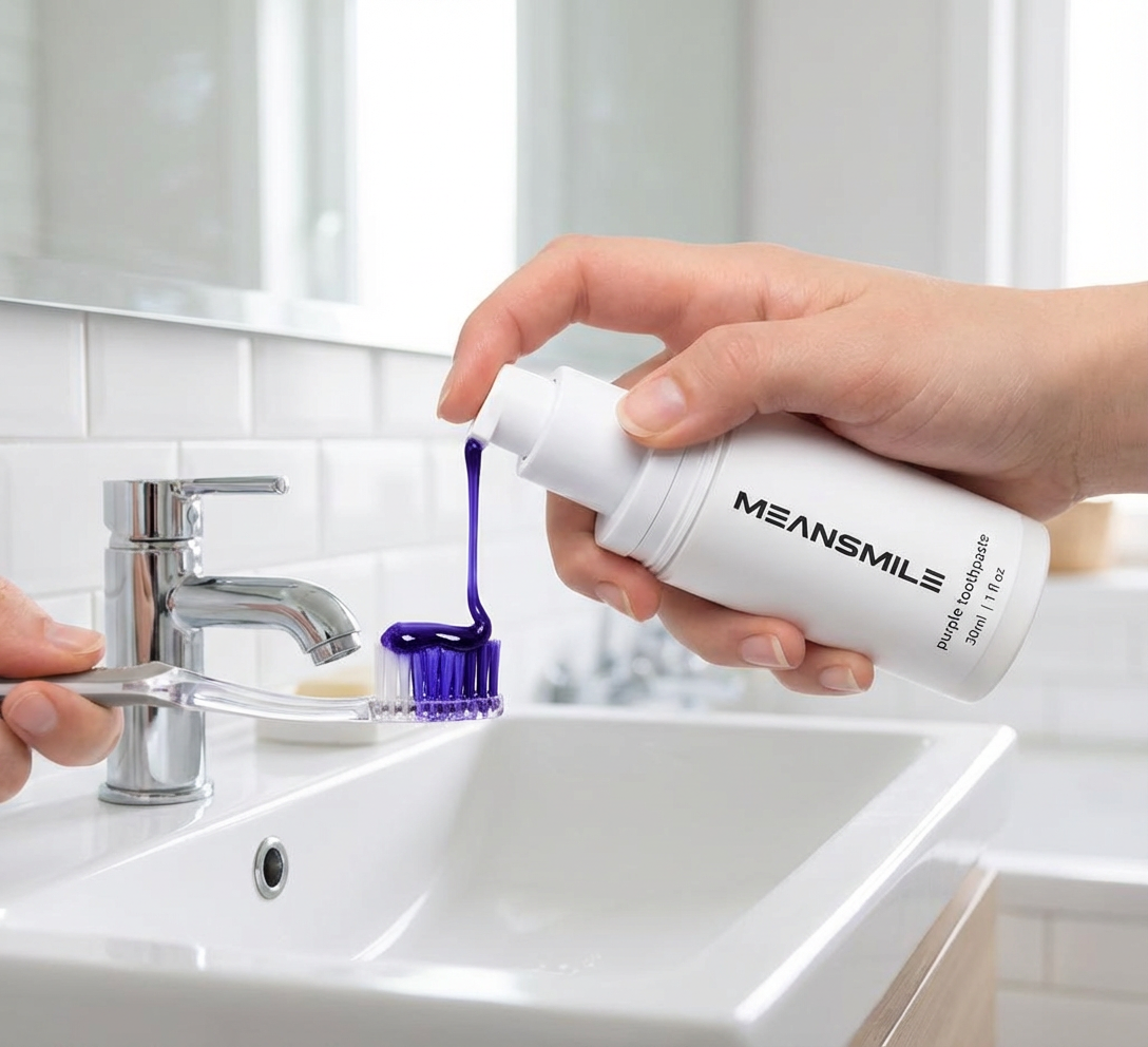 Meansmile Purple Whitening Toothpaste with Instant Stain Removal & Enamel Care