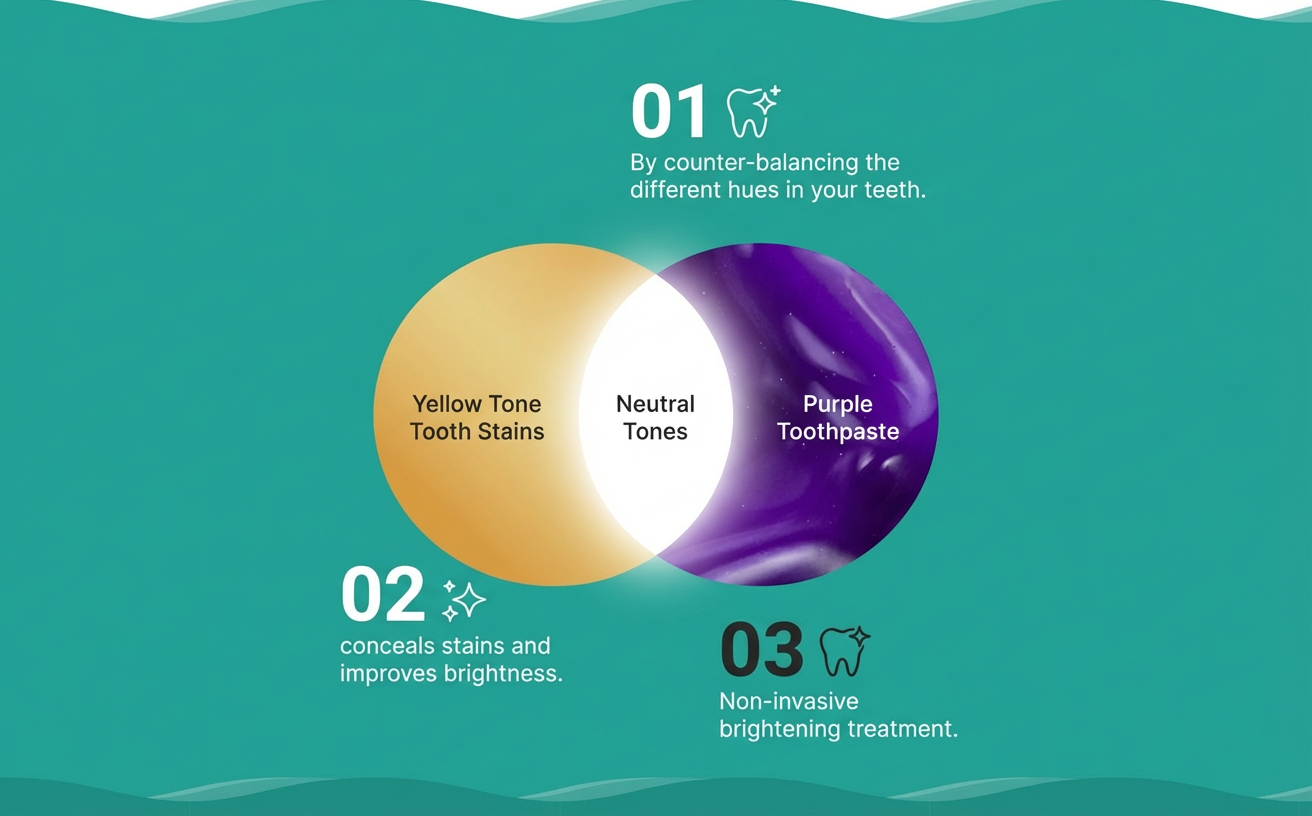 Meansmile Purple Whitening Toothpaste with Instant Stain Removal & Enamel Care